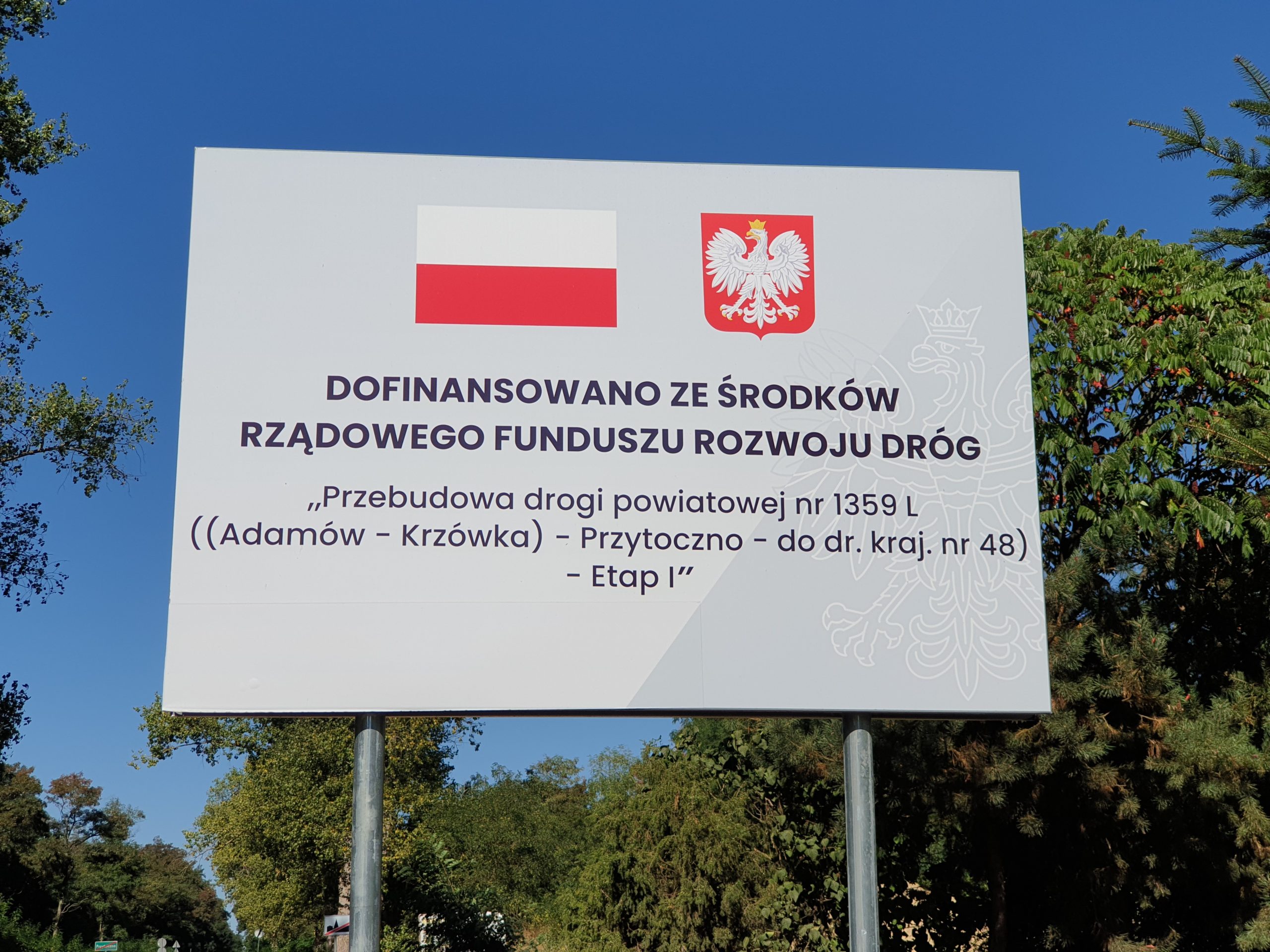 Read more about the article Droga Adamów – Krzówka nr 1359 L w miejscowości Przytoczno – przebudowa Etap I.
