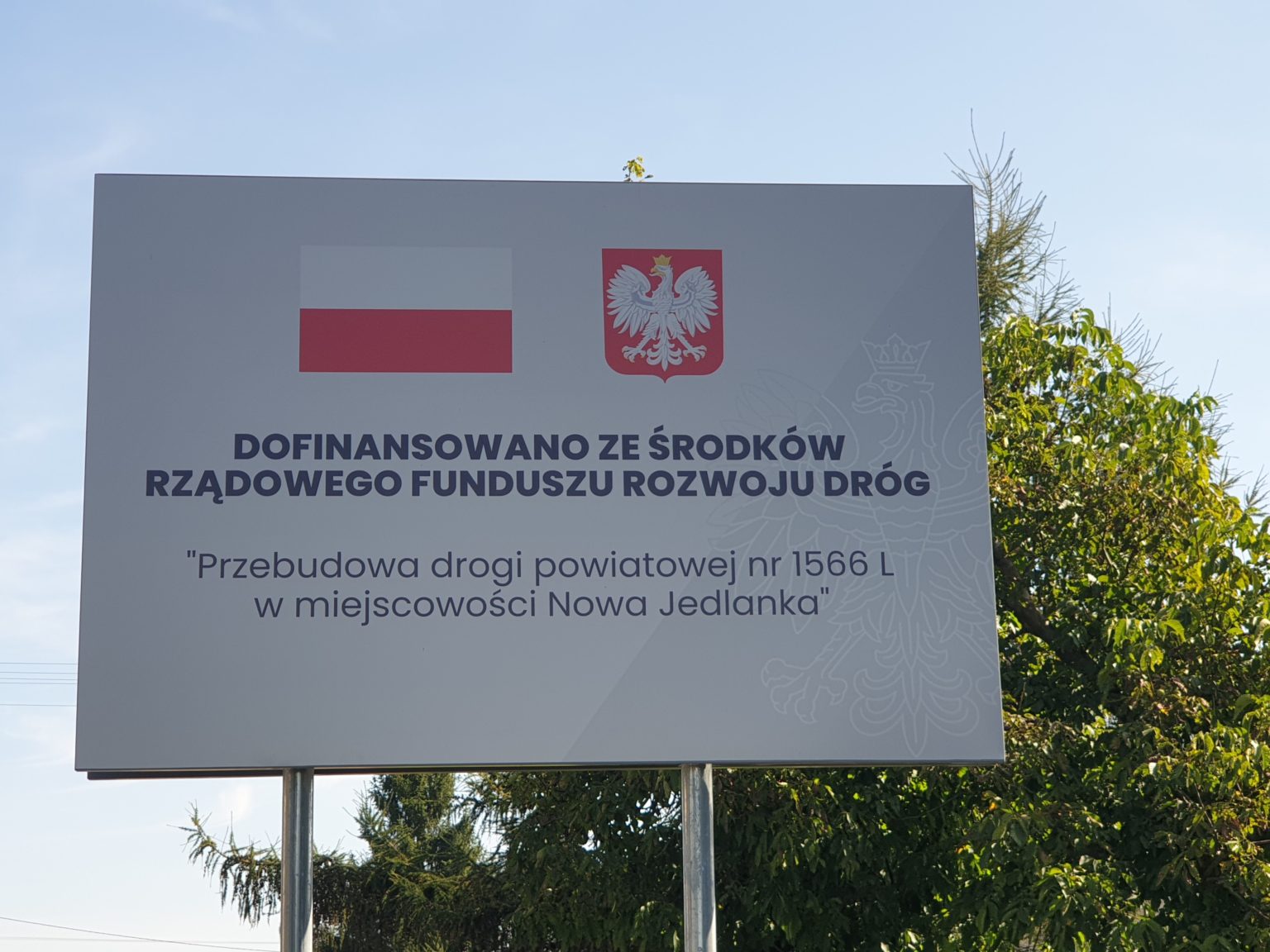 Przebudowa drogi powiatowej nr 1566 L w miejscowości Nowa Jedlanka.