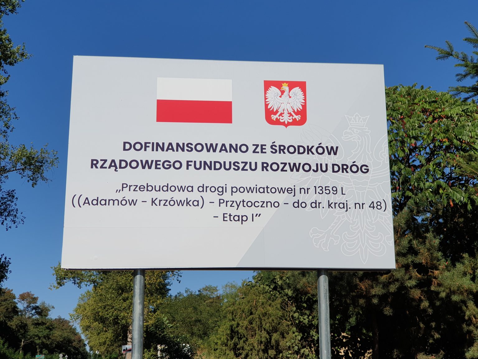 Droga 1359 L Adamów – Krzówka w miejscowości Przytoczno – przebudowa Etap I.