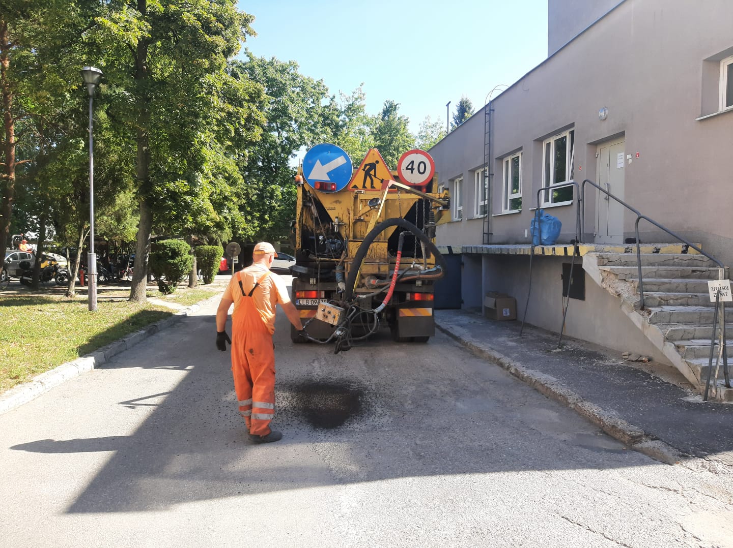 Remont parkingu przed Szpitalem Powiatowym w Lubartowie.